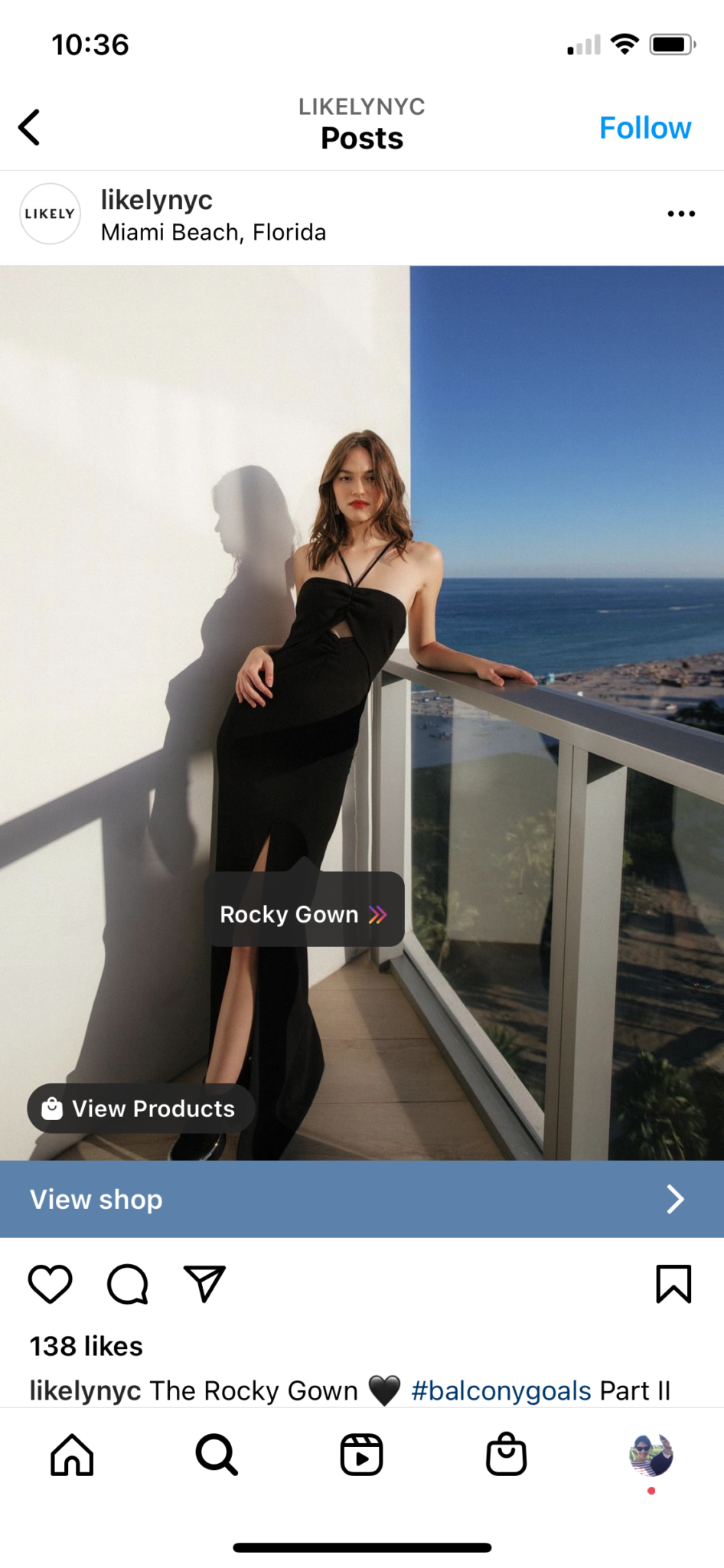 social shopping image that shows black dress for sale