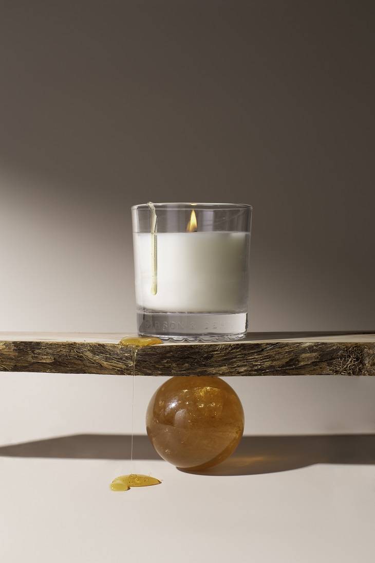 Editorial product campaign imagery for candle and cpg products